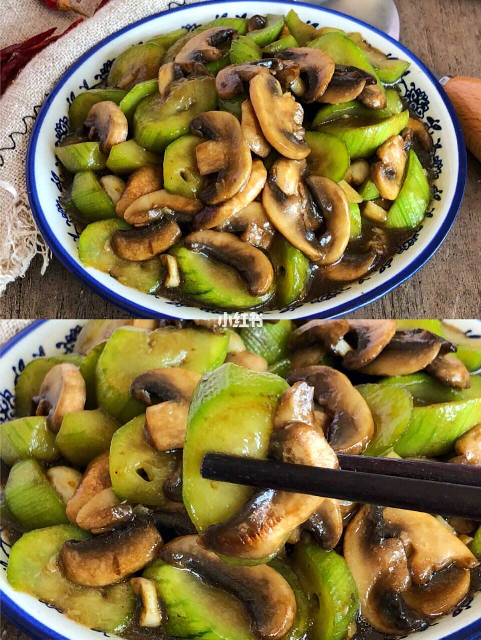 丝瓜能炒蘑菇吗(丝瓜可以炒磨姑吗)