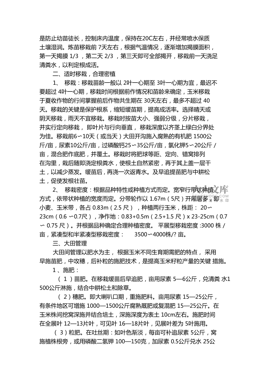 玉米育苗移栽新技术(玉米育苗移栽新技术视频)