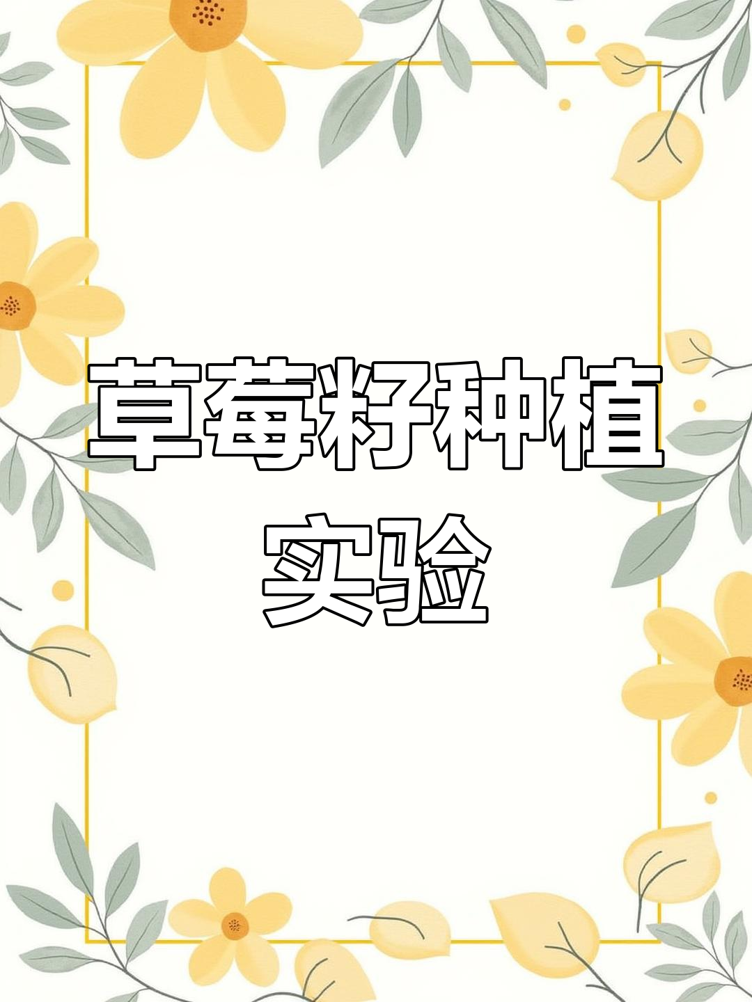 种草莓的种子(种草莓的种子需要泡水吗)