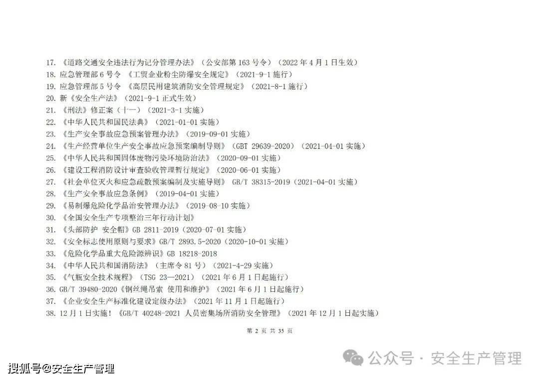 法律法规标准规范清单(法律法规及其它要求清单2020)